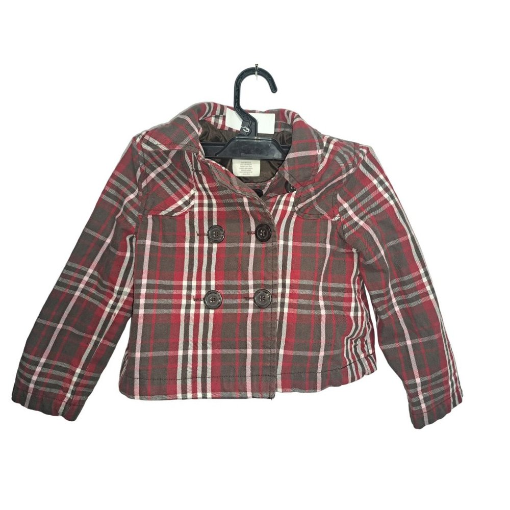 Crazy 8 XS (4) 6 Button Plaid Jacket